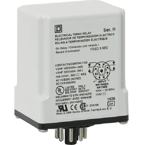 Product image for SQD 9050JCK11V24 TIMER RELAY 240VAC