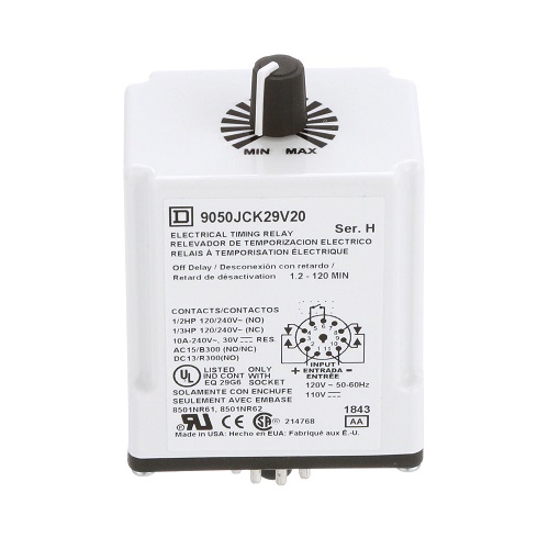 SQD 9050JCK28PTV20 TIMER RELAY 240V