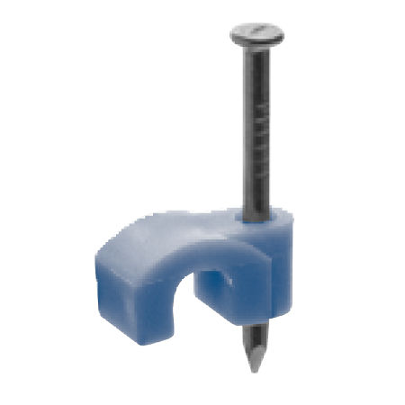 Product image for Sturgeon Bay CM-200 1-Nail Plastic Communication/Multipurpose Cable Strap (.200" Dia.), Blue (100/Box)