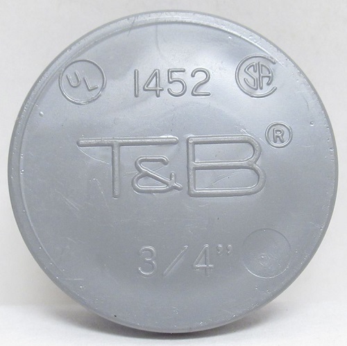 Product image for Thomas & Betts 1452 3/4" Knockout Plug, Thermoplastic