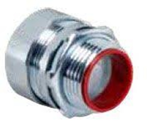 Product image for Topaz Corp 262 3/4 Inch Zinc Plated Steel Compression Type Rigid/IMC Connector