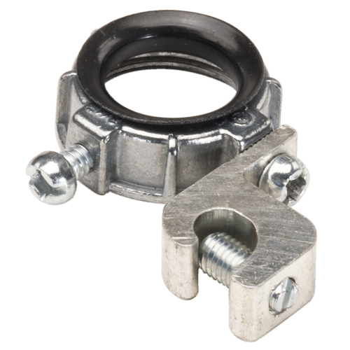 Product image for Topaz Corp 334 1-1/4 Inch Die-Cast Zinc Rigid/IMC Insulated Grounding Bushing with Aluminum Lay-In Lug