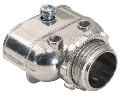 Product image for Topaz Corp 350 3/8 Inch Zinc Clamp Type Duplex AC/MC Connector