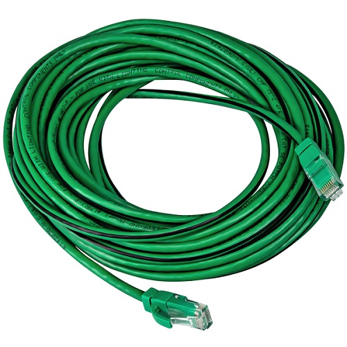 Wattstopper LMRJ-P25 24AWG 4pr Plenum Rated DLM Local Network Cable, 25ft Length, RJ45 Connectors, Green Jacketed