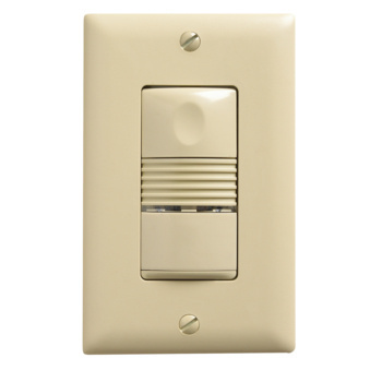 Product image for Wattstopper PW-100-I 120/277 VAC Ivory Passive Infrared Wall Switch Occupancy Sensor