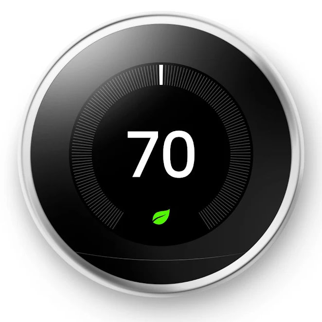 Product image for Nest T3008US 3rd Generation Learning Thermostat, Silver (Requires Nest Pro Installation)