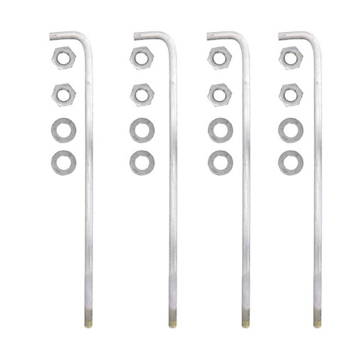 Product image for PAB 1 X 36 X 4 GALV ANCHOR BOLT W/DOUBLE NUTS & WASHERS 1-ANCHOR BOLT