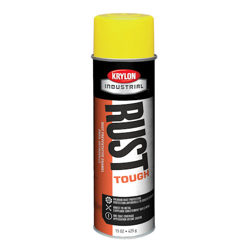 Product image for Krylon R00439 Yellow Industrial Rust Tough Acrylic Enamel Safety Paint