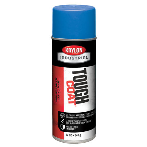 Product image for Krylon S01510 12oz Tough Coat Industrial Acrylic Enamel Paint, OSHA Blue