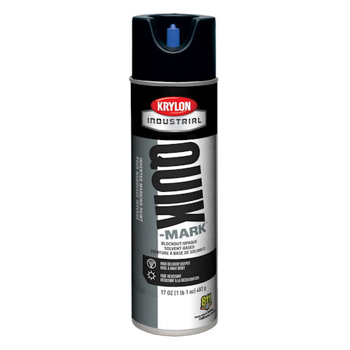 Product image for KRYLON A03550007 (S03550) INDUSTRIAL QUIK-MARK 20OZ SIZE 17OZ NET WGT SB GENERAL-PURPOSE MARKING PAINT ASPHALT BLACK