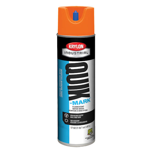 Product image for Krylon S03700 17oz Orange Fluorescent Industrial Inverted Marking Paint