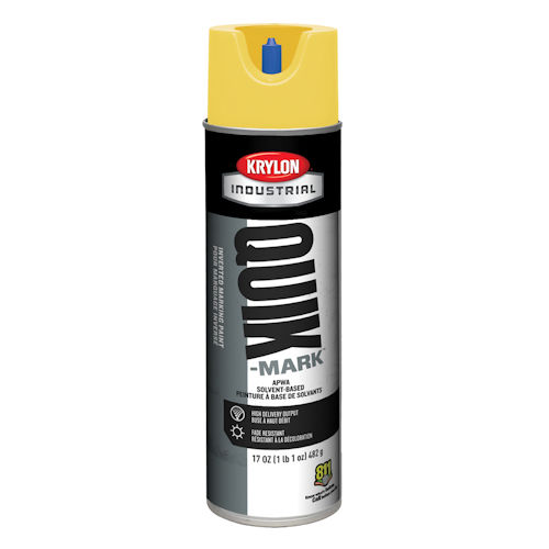 Product image for Krylon S03821 17 oz High Visibility Yellow Solvent Based Industrial Inverted Marking Paint