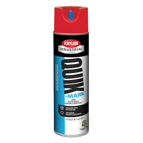 Product image for Krylon S03911 17 oz Red Water Based Industrial Inverted Marking Paint