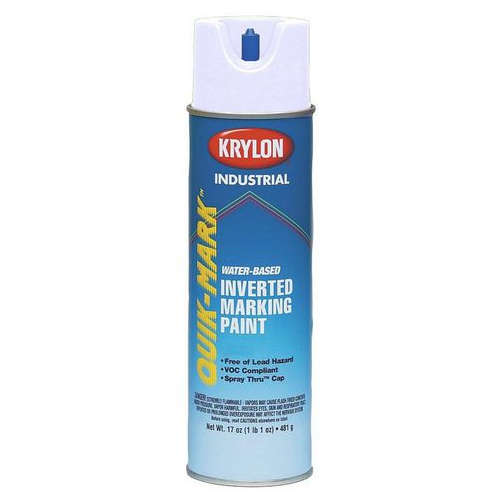 Krylon S03901 17oz Brilliant White Water Based Industrial Inverted ...