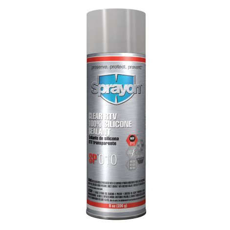 Product image for Sprayon SC0010000 8oz RTV Silicone Sealant, Clear (S00010)