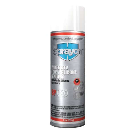 Product image for Sprayon SC0020000 8oz RTV Silicone Sealant, White (S00020)