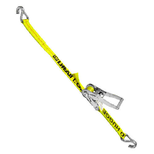Product image for Lift-All 26422 Load Hugger™ U-Hook Tie-Down Ratchet Assembly, 2" x 27ft, 10,000lb Strength