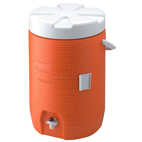 Product image for Rubbermaid FG16830111 3-Gallon Beverage / Water Cooler w/Dispenser Spout, Orange