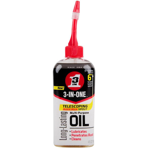 Product image for WD-40 100703 3-in-One® Multi-Purpose Oil w/ Telescoping Marksman Spout, 4oz Bottle