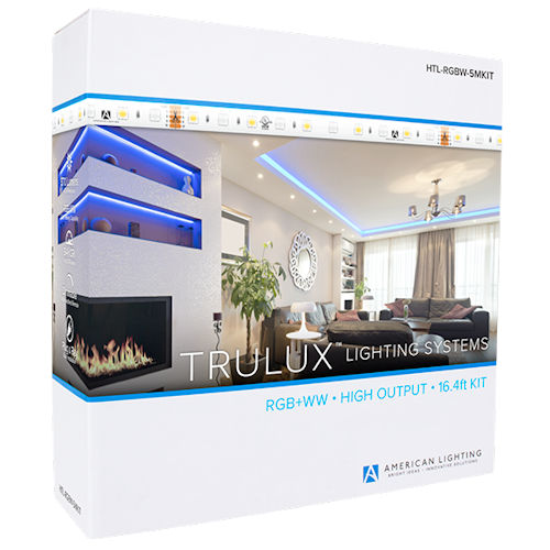 Product image for American Lighting HTL-RGBW-5MKIT Trulux™ High Output RGBW Tape Light Kit, 16.4ft, 24VDC