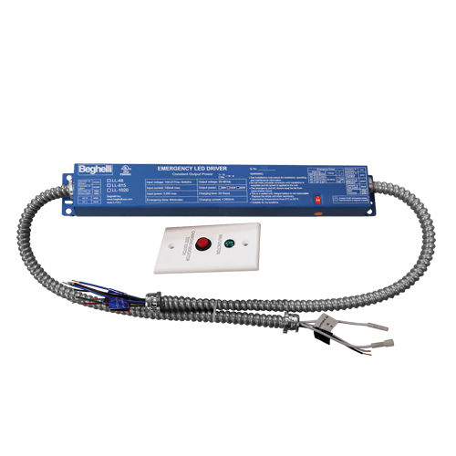 Product image for Beghelli LL1020 LUCE LED Emergency Driver, Field Adjustable 10W-15W-20W Output, 120-277V
