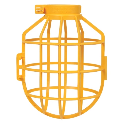 Product image for Bergen IC200 Yellow Plastic Bulb Protector, 150W Max 'A' Bulb, Impact-Resistant Thermoplastic