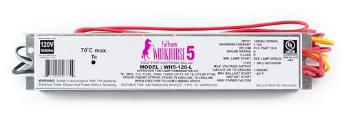 Product image for CAND WH5-120-L WORK HORSE BALLAST FOR TWO F70T8 LAMPS