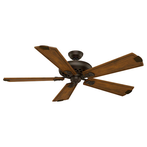 Product image for Casablanca 55035 60" FELLINI Ceiling Fan w/ Carved Walnut Blades - Brushed Cocoa