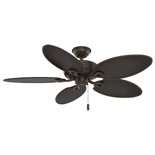 Product image for Casablanca 55073 54" Charthouse Outdoor Ceiling Fan, Onyx Bengal - Curacao