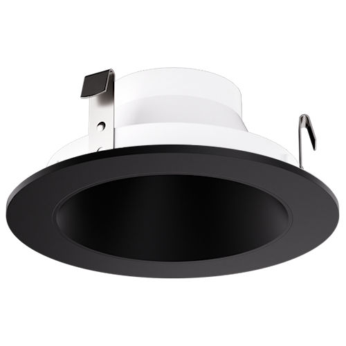 Product image for Elco ELK4118BB Pex™ 4" Round LED Deep Reflector, Wet Location Rated, Die-Cast Aluminum, All Black Finish