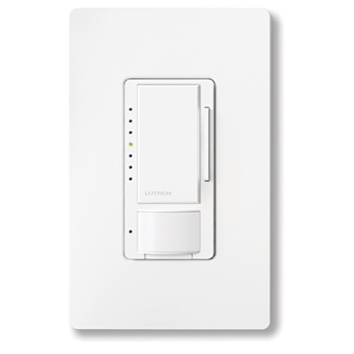 Product image for Lutron MRF2S-8SD010-WH Maestro RF 0-10V Sensor Dimmer / RF Selector Switch, Occupancy/Vacancy Single-Pole/Multi-Location - White