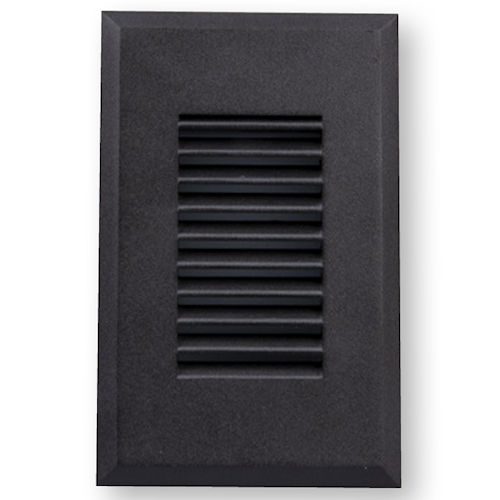 Product image for GM Lighting GSL-LV-B 120V LED Step Light, Vertical Louvered, 145 Lumens, 3000K, Black Finish