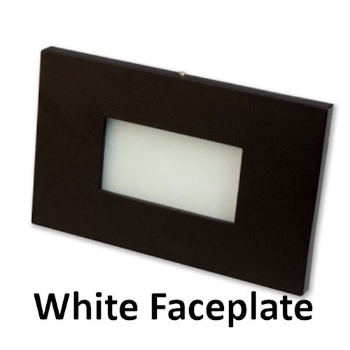 Product image for GM Lighting GSL-O-WH 120V LED Step Light, Vertical / Horizontal, 2W, 145 Lumens, 80+ CRI, 3000K, White Trim