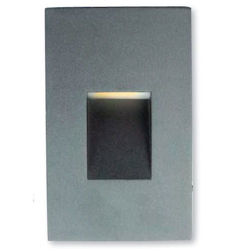 Product image for GM Lighting GSL-V-BN 120V LED Step Light, Vertical Scoop, 145 Lumens, 3000K, Brushed Nickel Finish