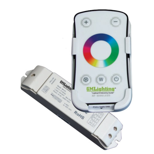 Product image for GM Lighting RGBW-RWC Lighting Controller/Amp w/ Battery-Powered Remote