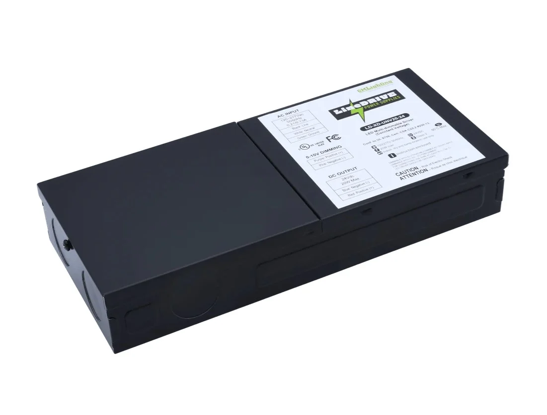 Product image for GML LD-XD-UNV200-24 24VDC 192W 120V OR 277V CLASS 2 MULTI DIMMING: TRIAC ELV MLV 0-10V PWM