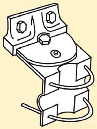 Product image for Current 4944 Cast Iron Wall or Pipe Clamp, 2-3" Outside Diameter, Bronze