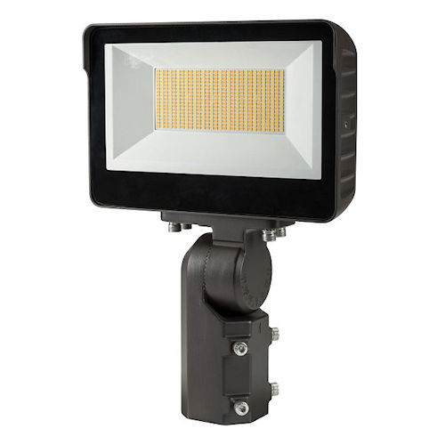 Product image for Keystone KT-FLED100-R1A-UNV-8CSB-VDIM Compact 100W General Purpose LED Flood Light, Selectable Lumens & CCT, 0-10V Dimming, Universal Mounting - Bronze
