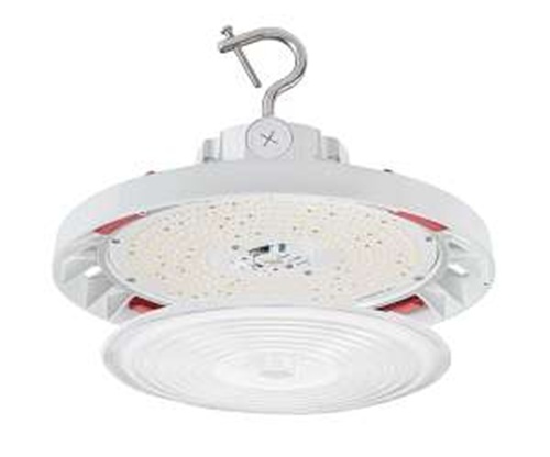 Product image for KEYSTE KT-RHLED200PS-12C-8CSB-VDIM- W/G2 LED ROUND HIGH BAY 100/150/200W ADJ LUMEN WHITE HSG 30/40/50K 120/277