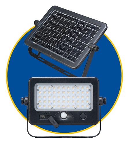 Product image for LED SL-SMFL-10W-40K-BK-G1 SOLAR MUL