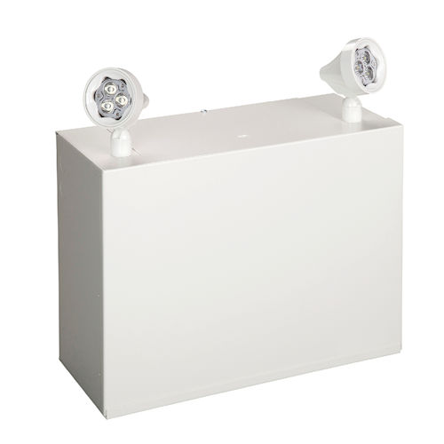 Product image for Lightalarms 2PG2/ELF3LD1-M LED Emergency Light Unit, 2-Head, 6V-54W, 6V-4W MR16 Plastic Heads, Mist White Finish