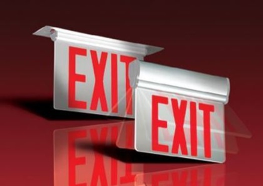 Product image for Thomas & Betts 6UENRM Red Self Powered Exit Sign