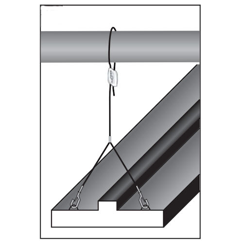 Product image for Lithonia IBAC120-M20 10ft Aircraft Cable Hanger w/ Hook (Pair), for High Bay Fixtures