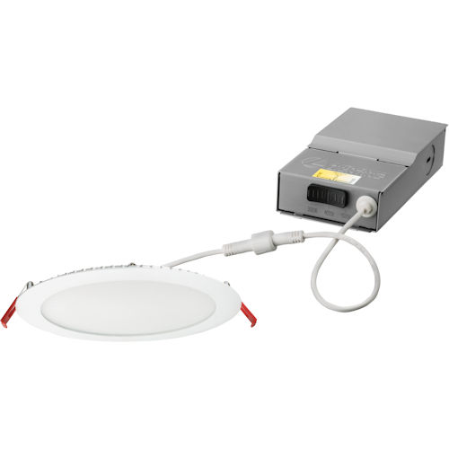 Product image for Lithonia WF8-SWW5-90CRI-MW-M6 8" LED Wafer Recessed Downlight, 19W 1640 Lumens, Selectable Color, 120V, 90CRI, Dimmable, White