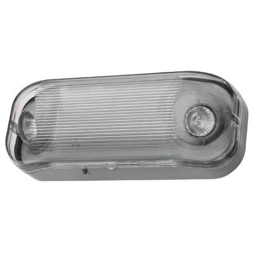 Product image for Lithonia WLTU-MR-GY Wet Location Emergency Light, (2) 7W Halogen MR16 Lamp, 120-277V, 6V 14W, Sealed Lead Calcium Battery, Gray Housing