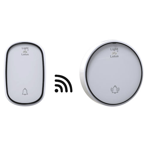 Product image for Lotus LED LBL-KDB-1 Wireless Kinetic Doorbell Set w/ Plug-In Receiver