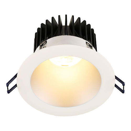 Product image for Lotus LED LD4R-30K-4R-SR-WT 4" Round 15W LED Deep Regressed Downlight 3000K - 1,200 Lumens 90+ CRI 120V - Silver Reflector / White Trim