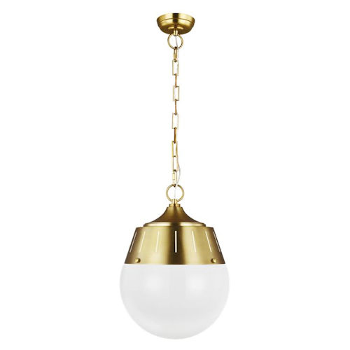 Product image for Murray Feiss TP1092BBS Arlett 2-Light Pendant, 60A19, Burnished Brass