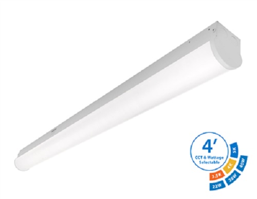 Product image for Nicor LSCS14U 4' LED Strip 22/28/40W - 3300/4100/5100+ L 35K/40K/50K 81CRI 120/277V