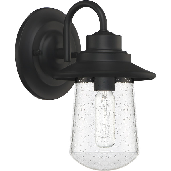 Product image for Quoizel RAD8407MBK Radford 1-Light Medium Outdoor Wall Lantern, Matte Black